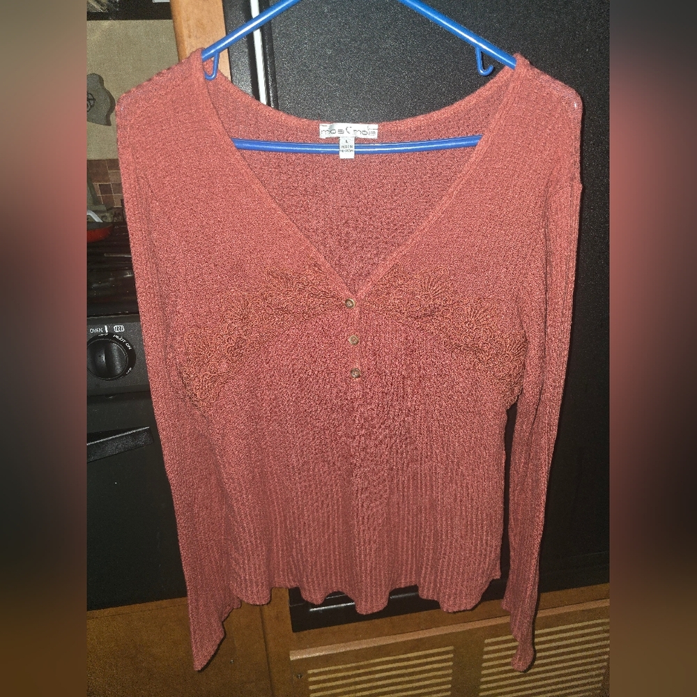 Moa Moa Rust Knit Top